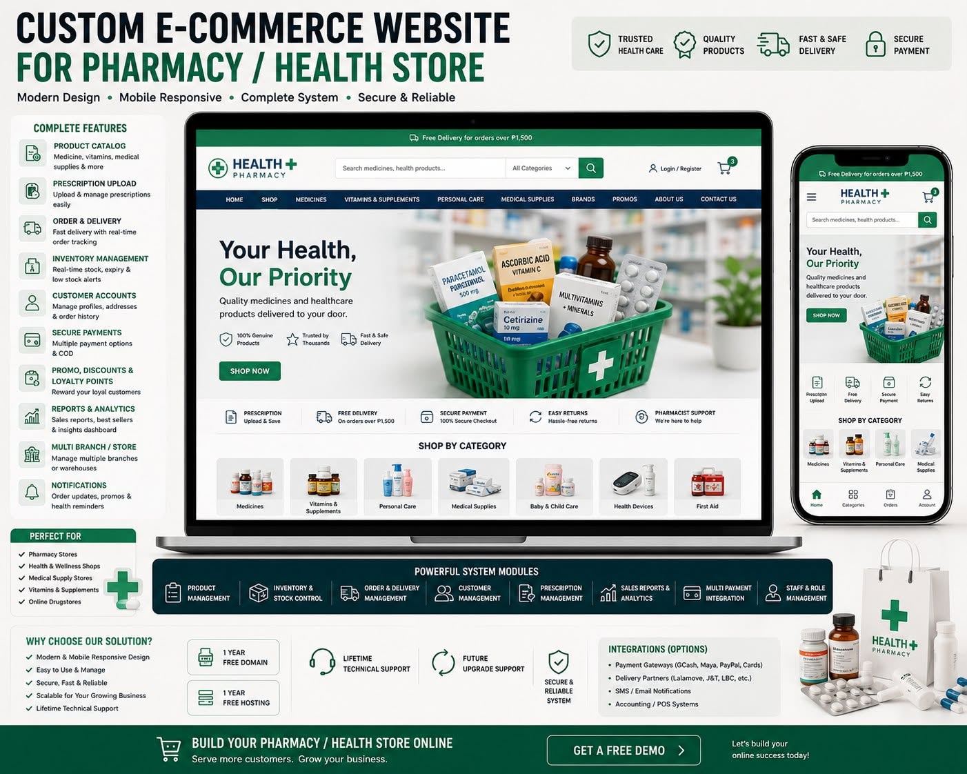 Pharmacy and Health Store System